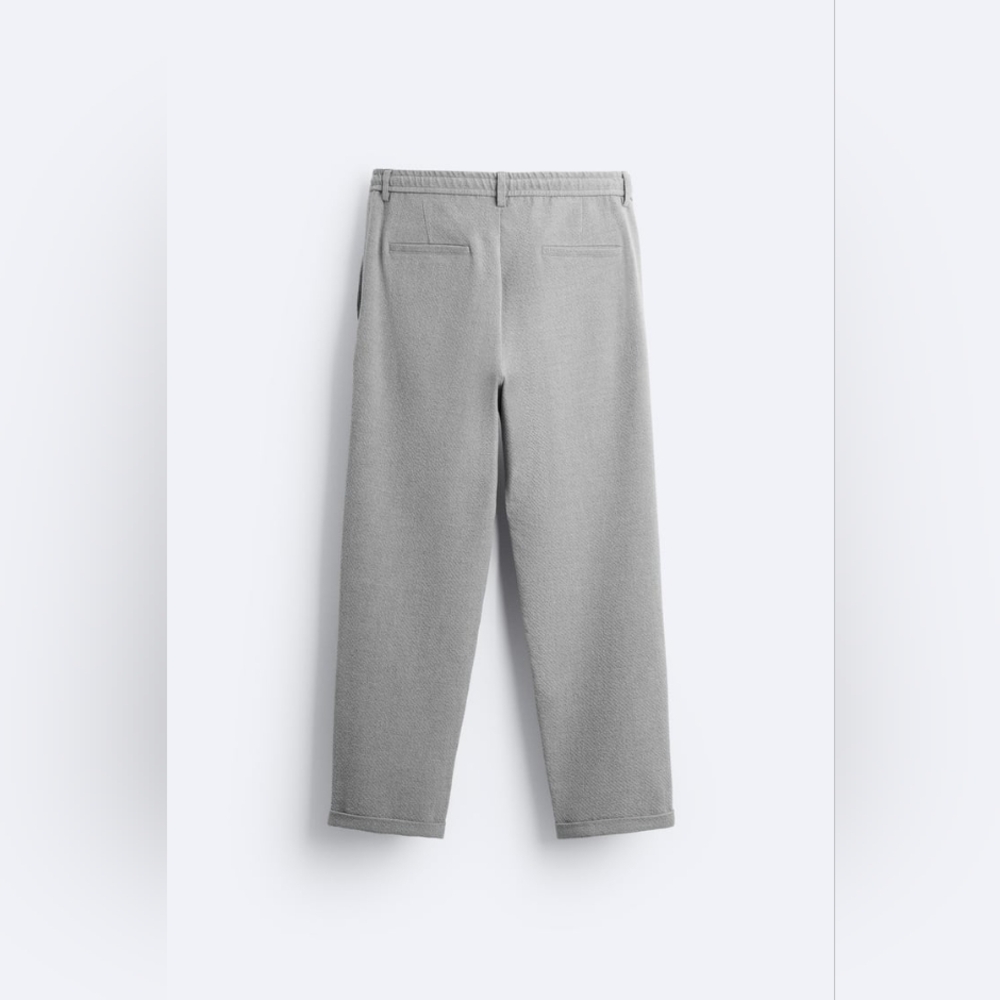 NWT Zara Grey Pleated Trousers - Picture 2 of 15